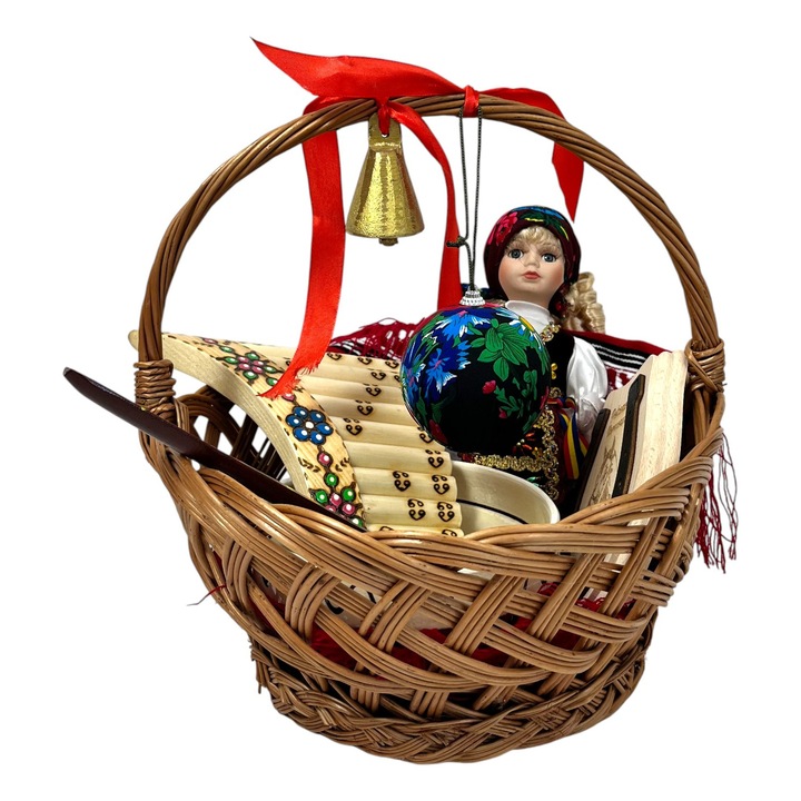 Cos cadou-2 cu produse lucrate manual – un dar autentic, plin de traditie