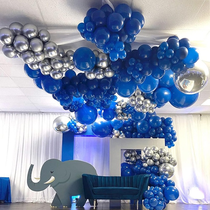 Set 12 Baloane, Southern Sky, din Latex Standard, 13 cm, Albastru