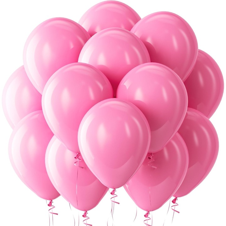 Produs premium - Set 12 Baloane, Southern Sky, din Latex Standard, 25 cm, Roz