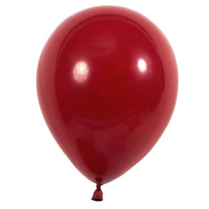 Комплект 12 балона, Flippy, от стандартен латекс, 13 см, тъмночервени