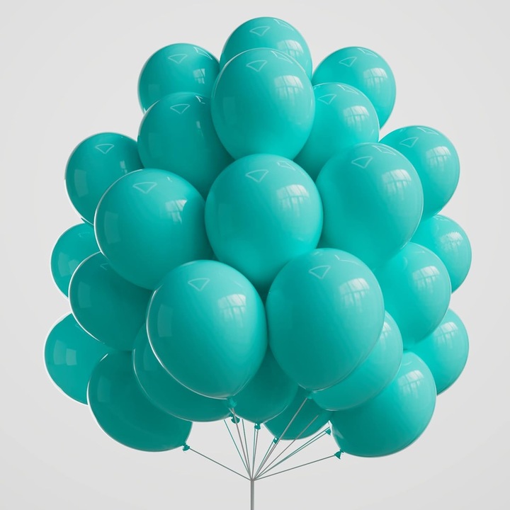 Produs premium - Set 12 Baloane, Southern Sky, din Latex Standard, 13 cm, Turcoaz