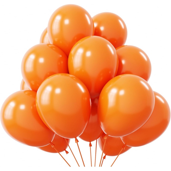 Set 12 Baloane, Southern Sky, din Latex Standard, 25 cm, Portocaliu