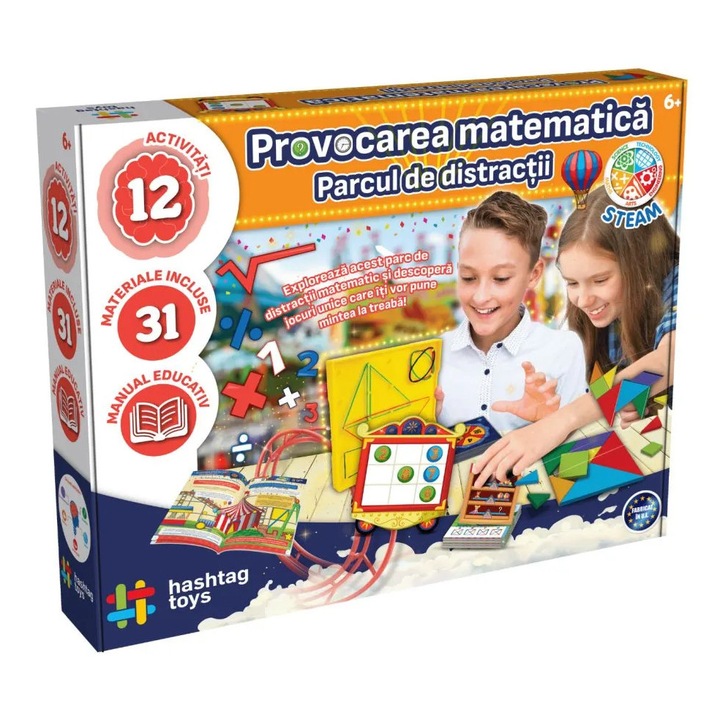 Társasjáték, Viva Toys, Matematikai kihívás - vidámpark, többszínű, családnak