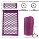 Saltea si perna de presopunctura, bedee, Cu geanta, relaxare musculara, ameliorarea stresului, perna pentru ameliorarea durerii de sciatica, Imbunatatesc circulatia sanguina, ABS/Bumbac/PP, 66.5 x 41 cm, Mov