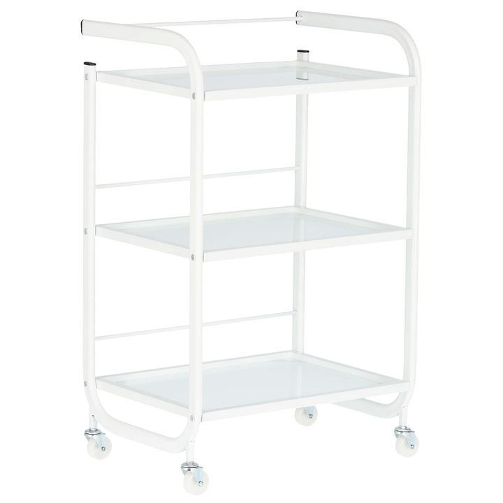 Dulap universal cu cărucior Calissimo, 37x52x85cm, alb, multifuncțional