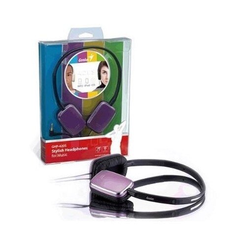 Casti cu fir, Genius GHP-420S, 20Hz-20.000Hz, negru-violet, 32 Ohm