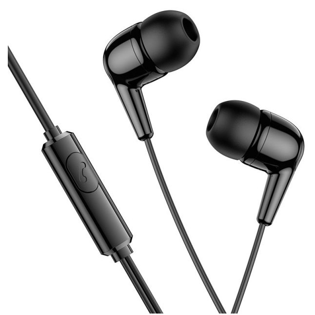 Casti Stereo Hoco In Ear, Mufa Usb-C, Compatibile cu iPhone 15/16, Samsung, Oppo, Xiaomi, Cu Microfon Pe fir, Negru M97