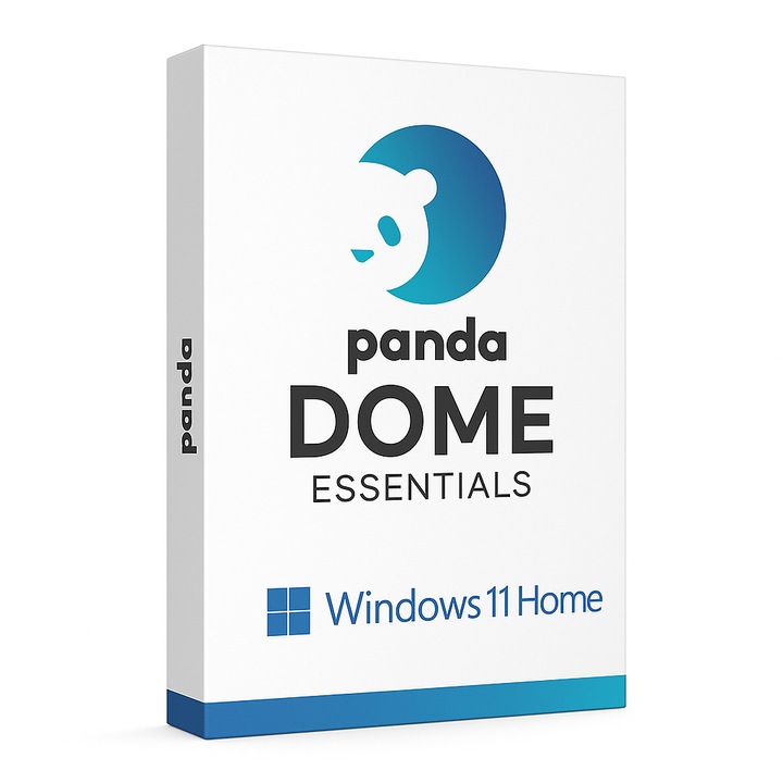 Pachet Antivirus Panda Dome Essential + Windows 11 Home, licență electronică, protecție avansată, 1 an, PC
