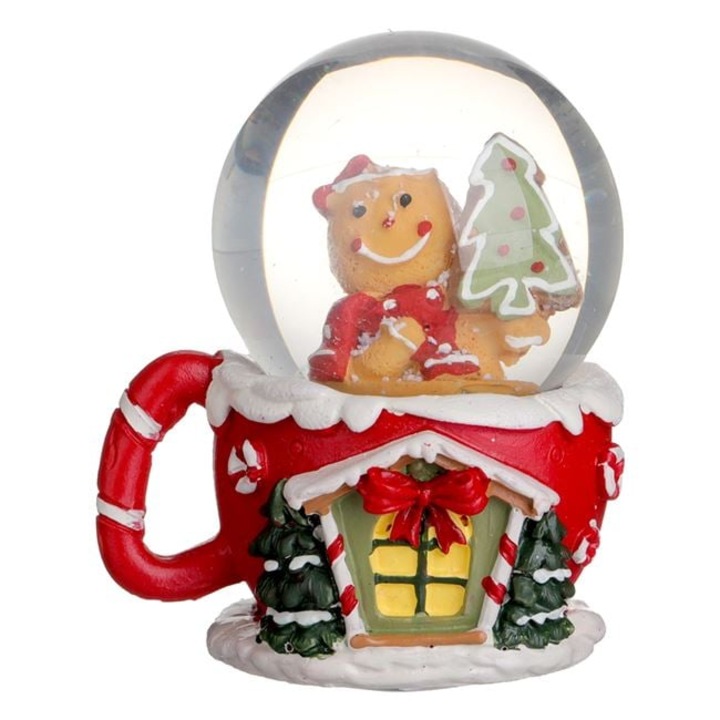 Glob Zapada Decorativ Craciun Om Turta Dulce in Cana Rosie 6.5cm Shopiens®