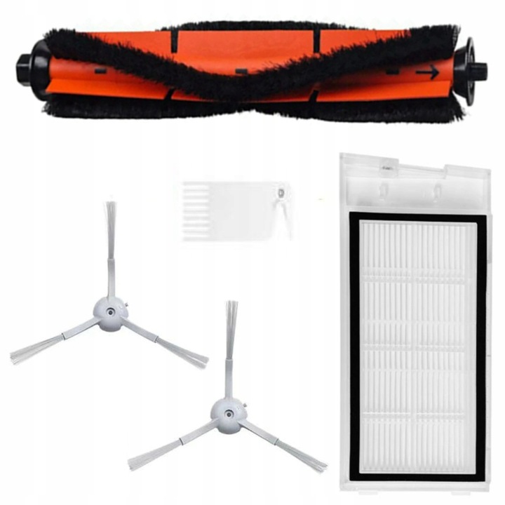 Tartozékkészlet csere porszívóhoz, Xiaomi Roidmi Eve Plus, nagy hatékonyságú Hepa szűrő, kiváló minőségű kivitelezés, főkefe, kiváló minőségű anyagok, 1 tartozékkészlet