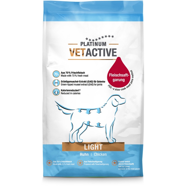 Храна за кучета Platinum VETACTIVE Light, 5кг