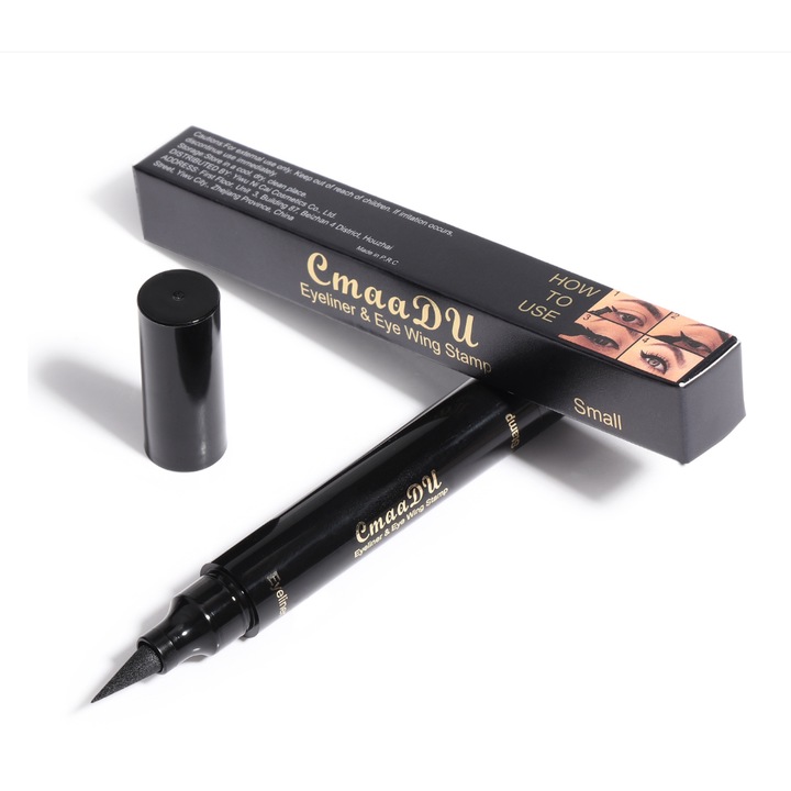 Tus de ochi, cmaadu, rezistent la apa, uscare rapida, 2x1.05ml, negru