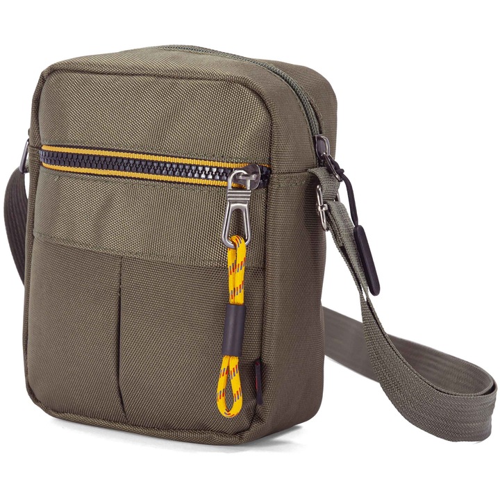 Válltáska Benzi BZ 5828, 15x19x7 cm, poliészter, állítható pánt, khaki