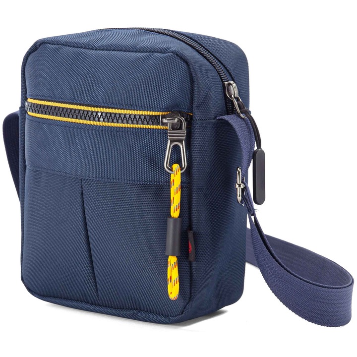 Válltáska Benzi BZ 5828, 15x19x7 cm, poliészter, állítható pánt, sötétkék