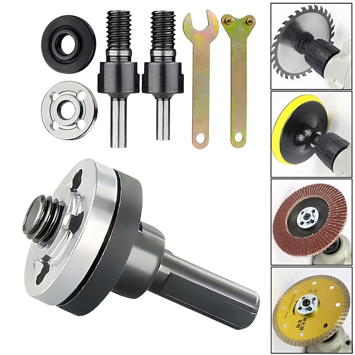 Комплект свързващи пръти за електрическа ъглошлайфмашина, 2025 Нов адаптер за дорник за бормашина с фланцови гайки за резервна мелница и фиксиран ключ 6-10 мм