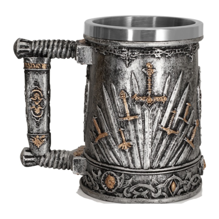 Epicki Kufel Kubek Gra o Tron - Żelazny Tron Stal Nierdzewna 550 ml