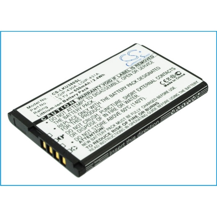 Baterie TECHTEK CS-LKU380SL Li-ion 650mAh