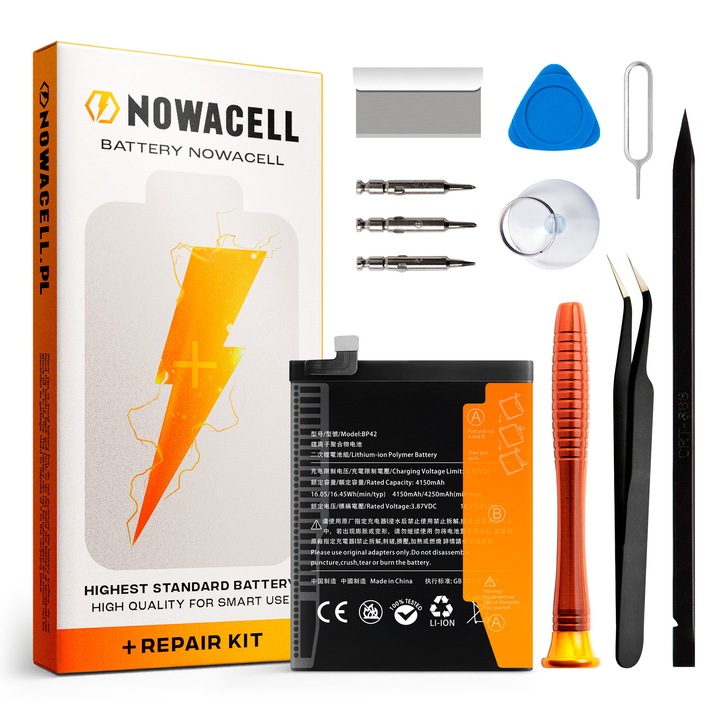 Baterie BP42 NOWACELL 4250 mAh cu set de unelte pentru Xiaomi Mi 11 Lite NE / Mi 11 Lite 5G / Mi 11 Lite 5G NE