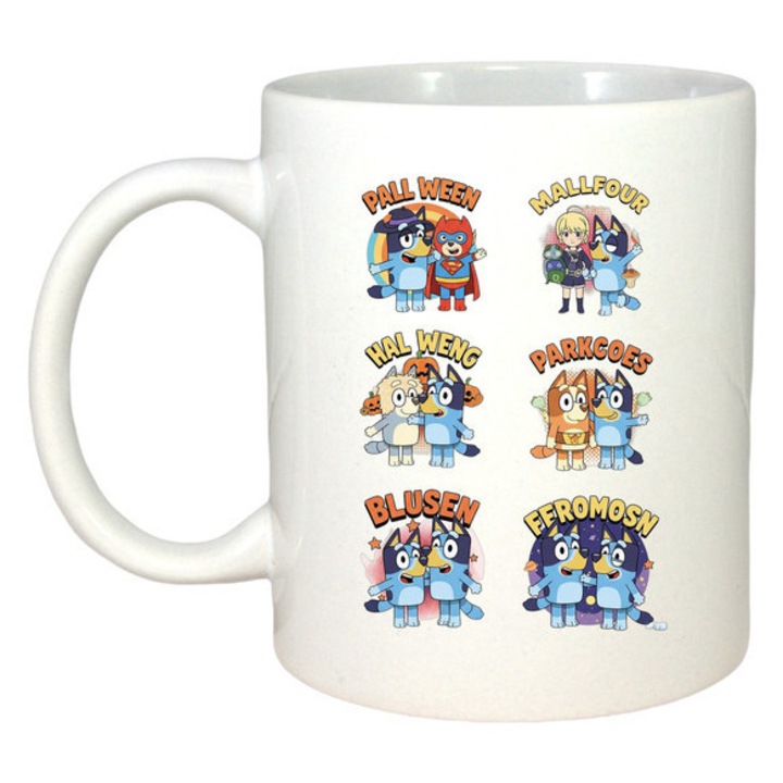 Cana Craciun personalizată, CRI-FLO, alb, 330 ml, set cadou Secret Santa