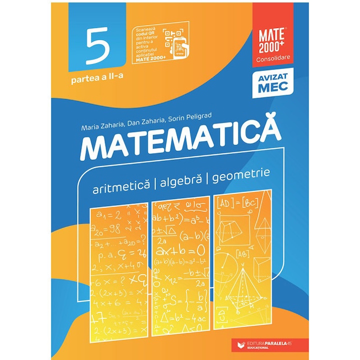 Mate consolidare. Cls. V. partea II. 2025-2026, Maria Zaharia, Dan Zaharia, Sorin Peligrad
