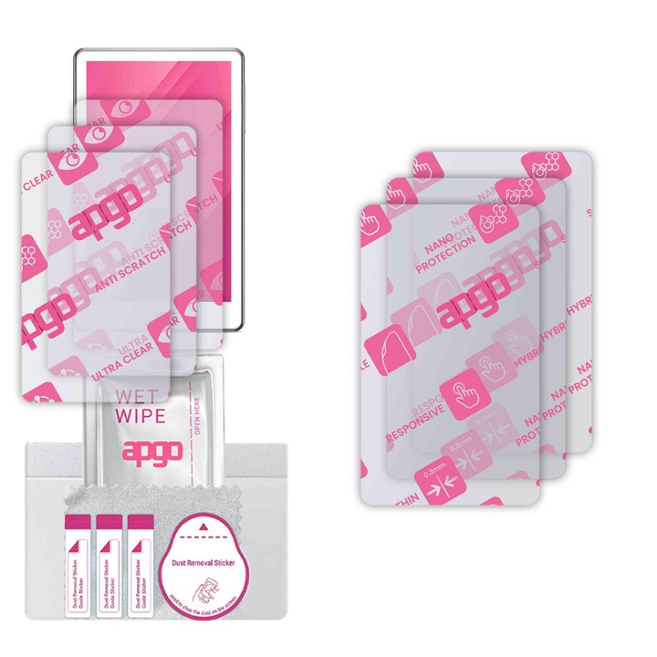 3x apgo Ultra-Clear Hybrid sticla protectoare compatibila cu Onekey Pro, sticla nano flexibila, inlocuire excelenta pentru sticla temperata