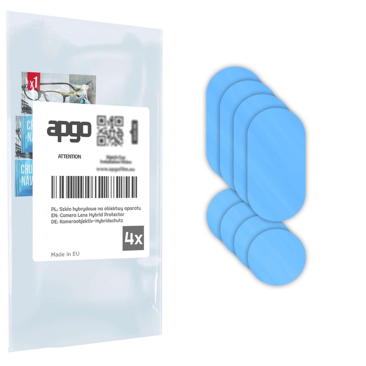Set de 4 sticle de protectie pentru Samsung Galaxy M36 5G – apgo, camera sticla pentru obiectivul camerei telefonului, full glue, 9H, anti-zgarieturi