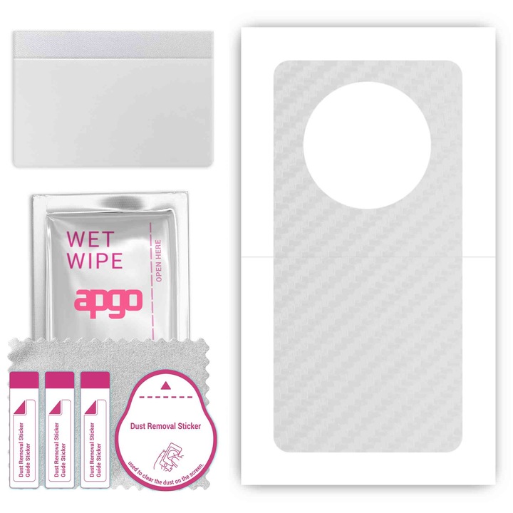 Защитно фолио за Lava Blaze 2 5G – apgo Skins, против надраскване, прозрачно карбоново фолио за гръб