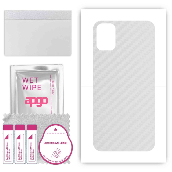 Folie de protectie pentru Energizer Ultimate U608s – apgo Skins, anti-zgarieturi, autocolant pentru spatele Carbon transparent