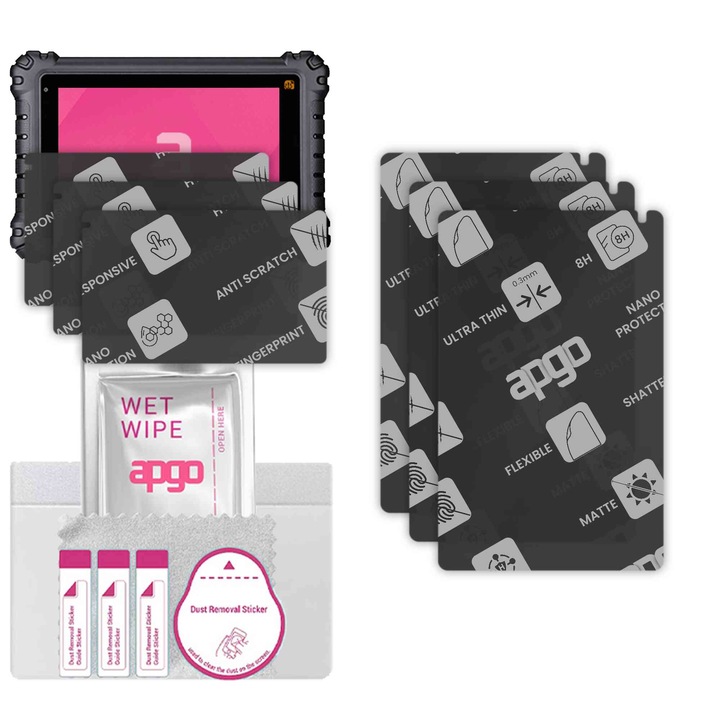 3x apgo MATTE sticla de protectie hibrida compatibila cu Autel MS906 PRO TS, sticla nano flexibila, inlocuire excellenta pentru sticla temperata