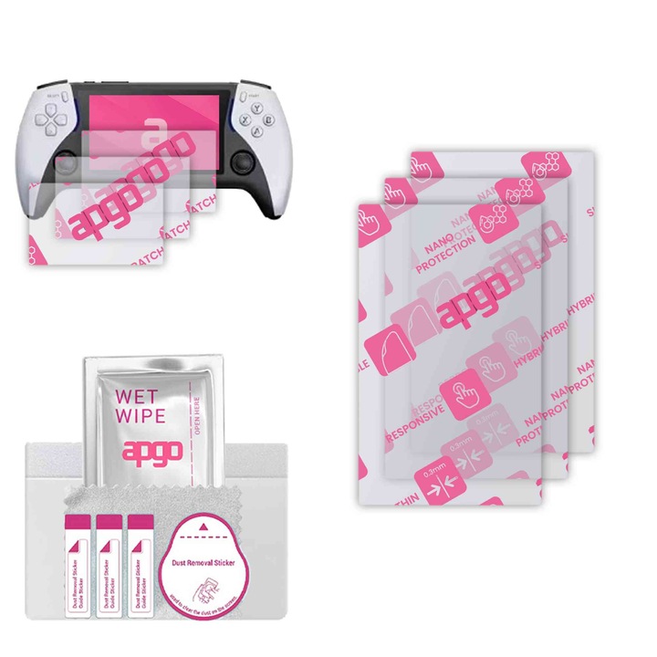 3x apgo Ultra-Clear Hybrid sticla protectoare compatibila cu Alucon NTN PRX Retro, sticla nano flexibila, inlocuire excelenta pentru sticla temperata