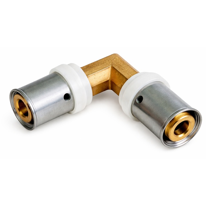 Fiting cot egal 90 grade 40x40x3.5 mm, presare, alama