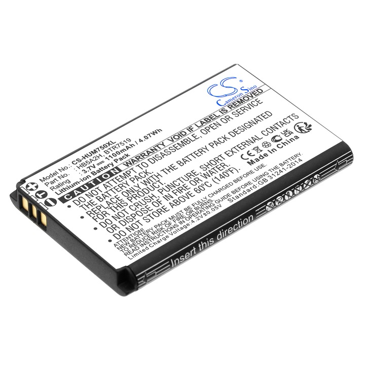 Baterie TECHTEK CS-HUM750XL Li-ion 1100mAh