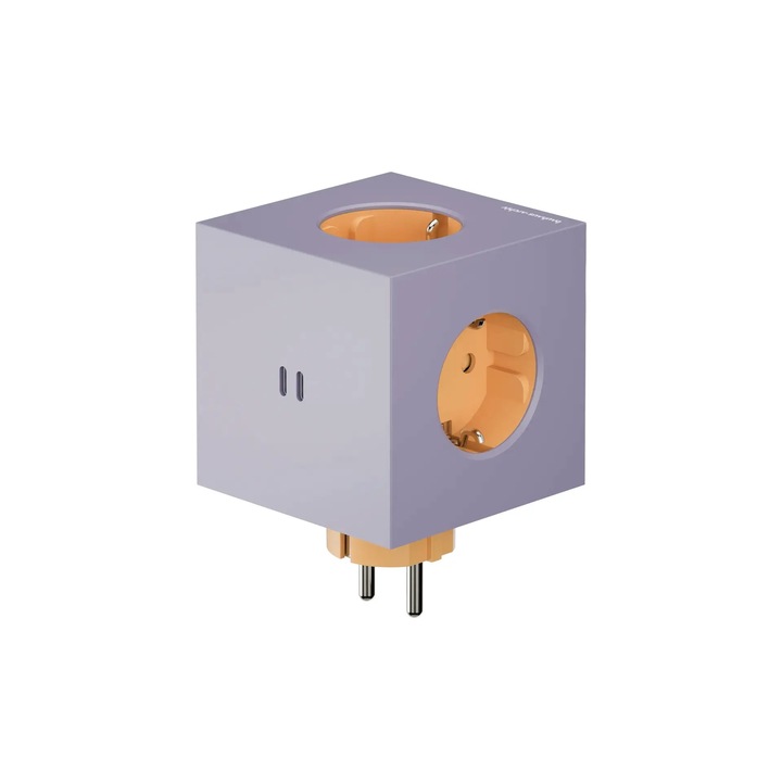 Prelungitor cubic AVOLT x Bauhaus-Archiv, Square 2, 3 prize, 2xUSB-C, ideal casa/birou, design minimalist, mov