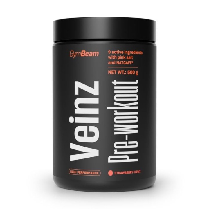 Veinz Pre-workout, GymBeam, 500 g, capsuni - kiwi