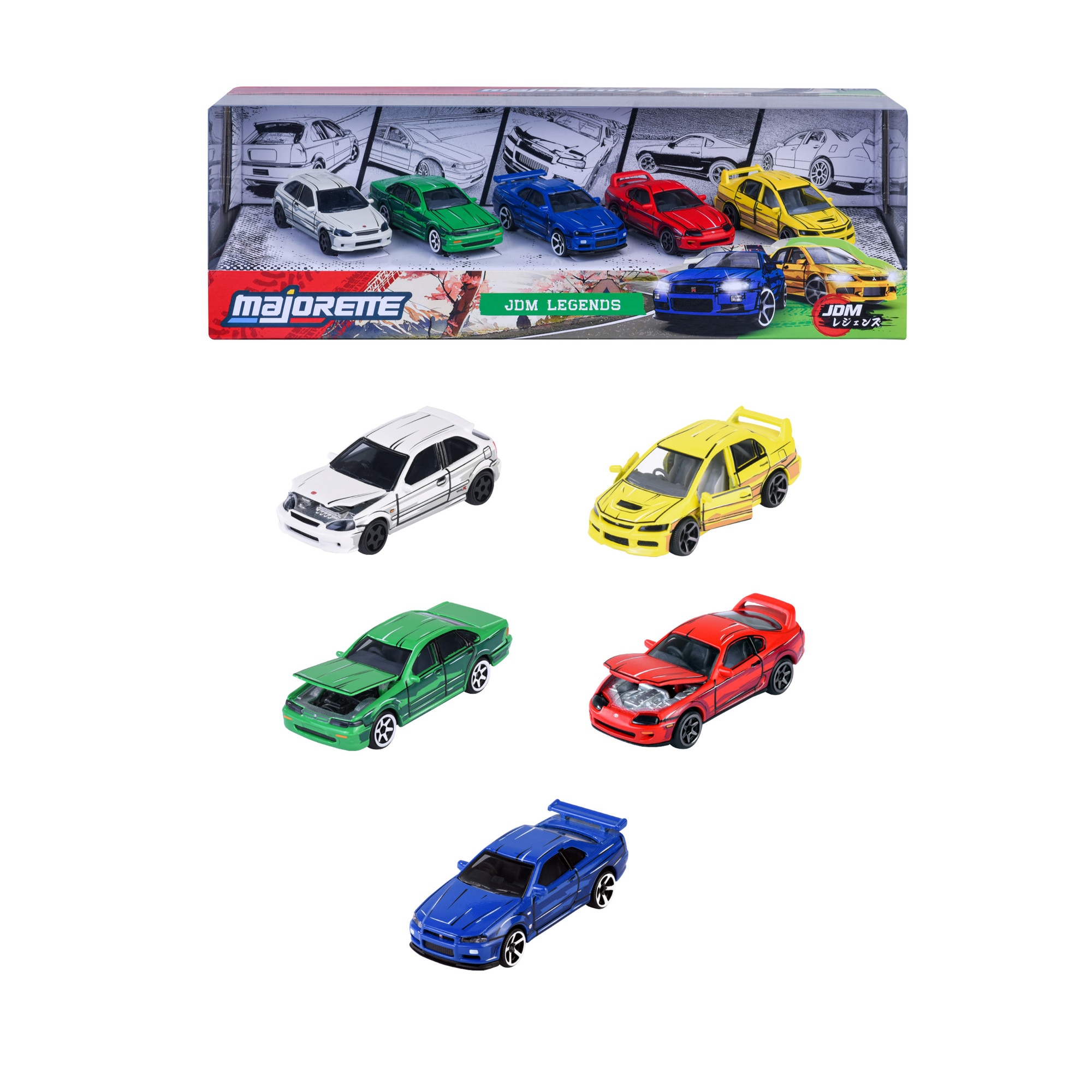 Set 5 masinute Majorette - JDM Legends Anime - eMAG.ro