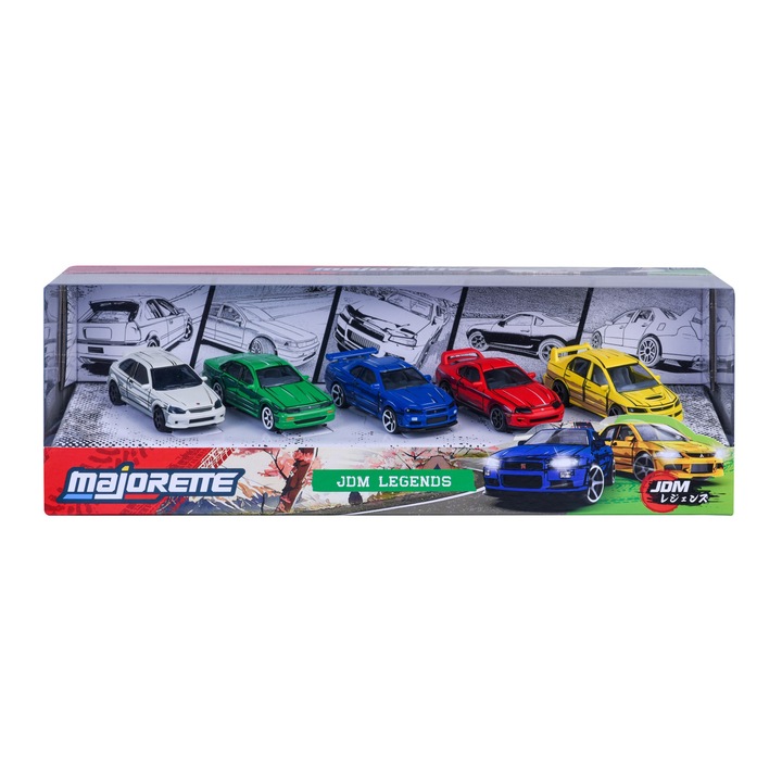 Set 5 masinute Majorette - JDM Legends Anime