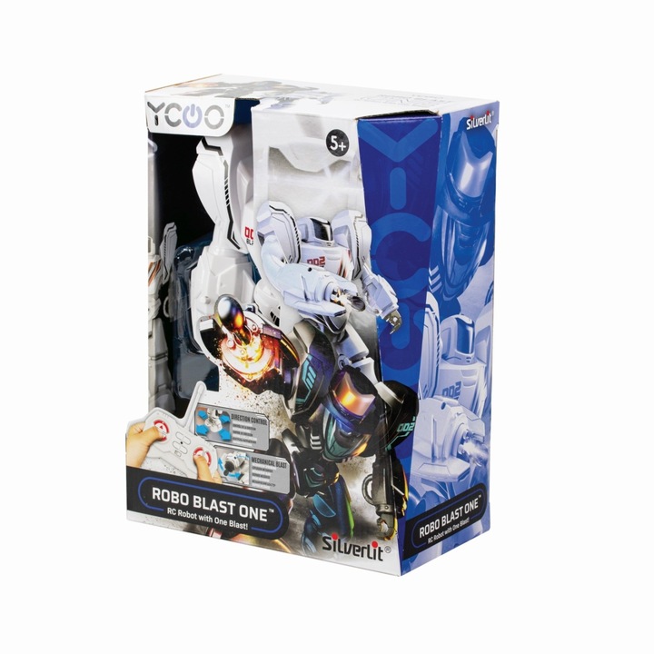 Interaktív robot Silverlit Robo Blast One fehér fiúknak, 3 éves kortól, műanyag