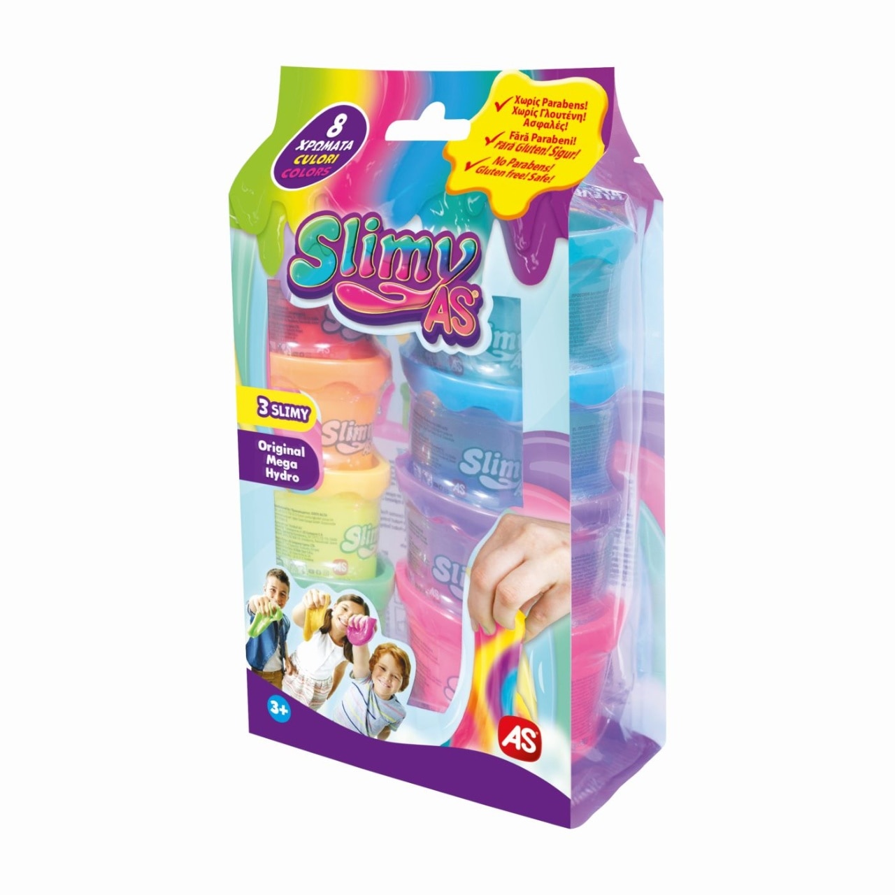Set de jucării interactive Slime Slimy, 8 borcane, pentru băieți, 3 ani ...