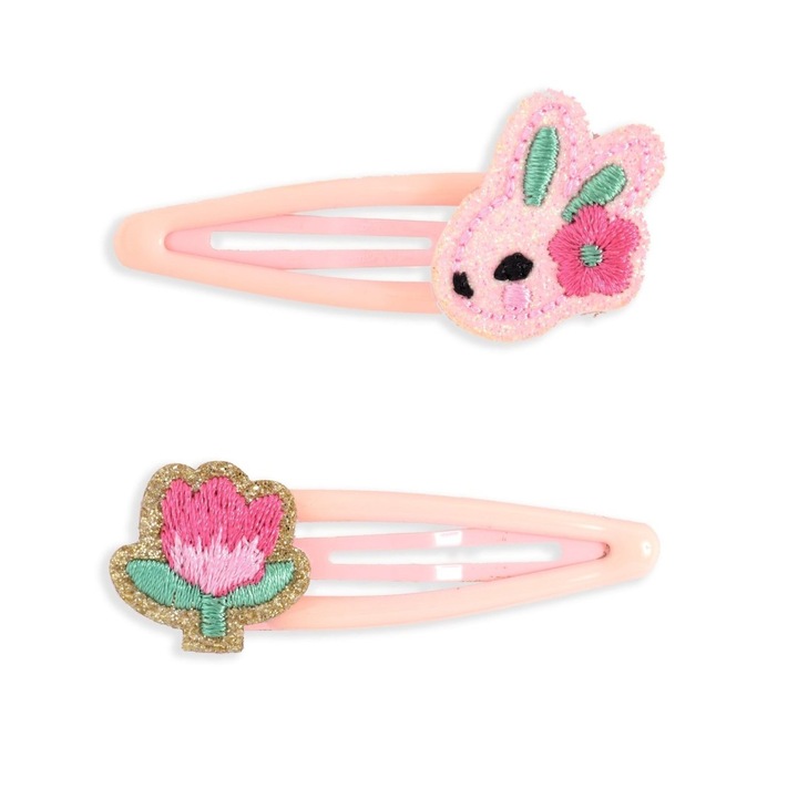 Set 2 agrafe de par Anemone, Djeco, Colectia Plume, 5 cm, +3 ani