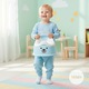 Бебешка подложка за тоалетна Sun Baby, със сменяема вложка и стикери Мече, синьо-бяло