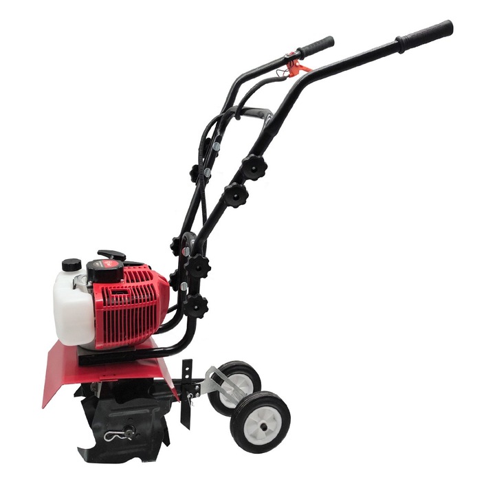 Бензинов култиватор / мотокултиватор, двутактов двигател, работна ширина 25 см, 52 куб. см, 4 остриета