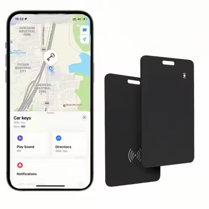 Lucknel® GPS проследяваща карта – интелигентен Bluetooth тракер за системата Apple Find My, с ултратънък дизайн от 2 мм, дълъг живот на батерията, безжично зареждане – за чанти, деца, домашни любимци