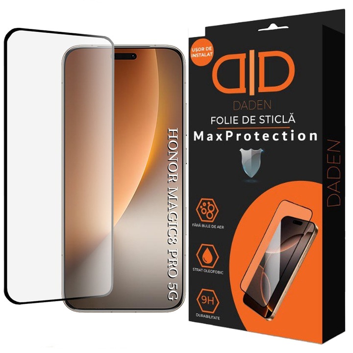 Folie Sticla Daden pentru Honor Magic 8 Pro, Full Cover, 9H, Transparenta, 0.3mm