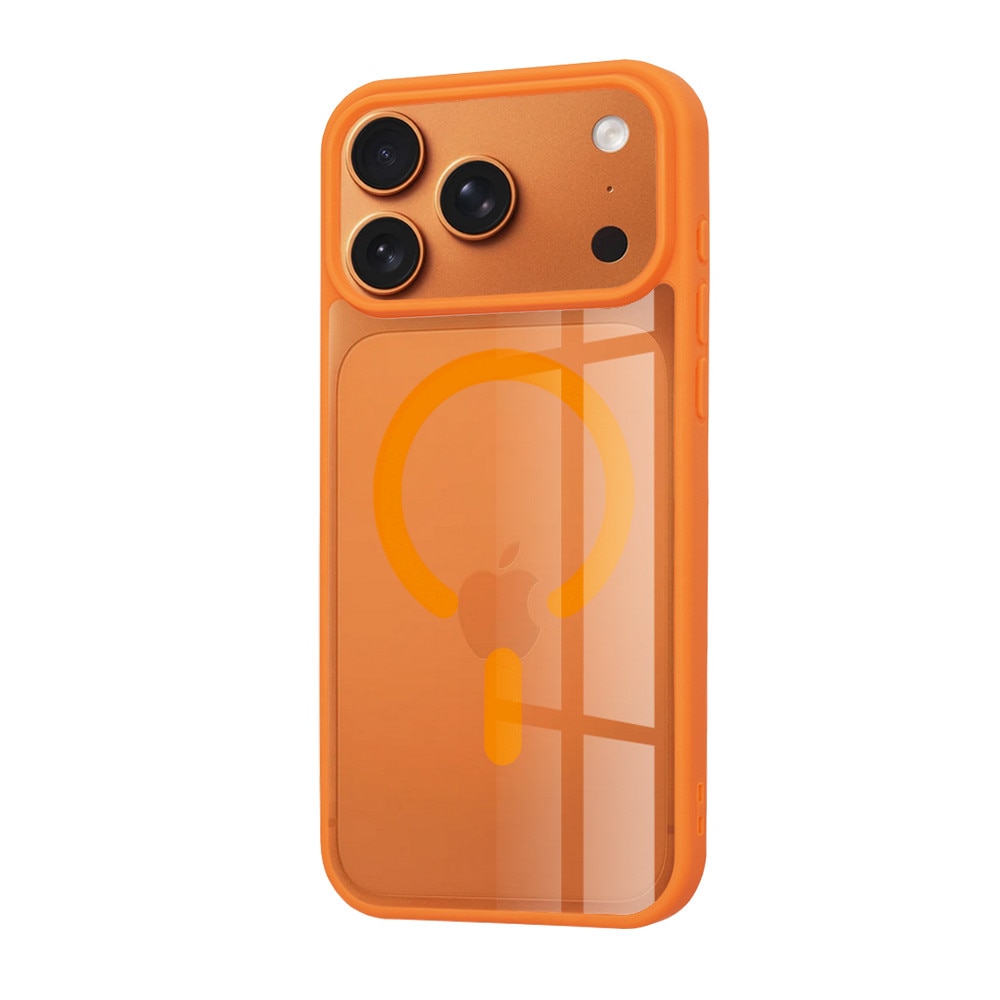 Husa cu decupaj mare, pentru IPhone 17 Pro, protectie completa, contur Portocaliu