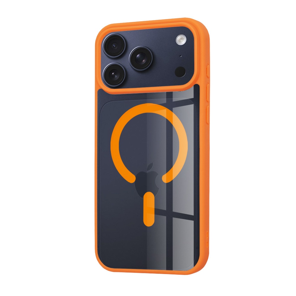 Husa cu decupaj mare, pentru IPhone 17 Pro, protectie completa, contur Portocaliu