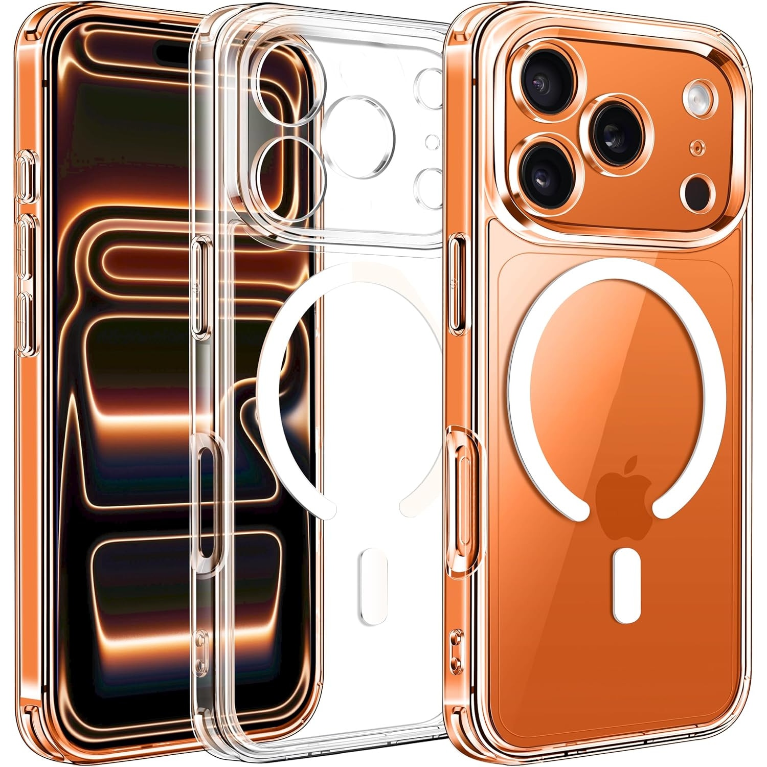 Carcasa transparentă DD Daden pentru iPhone 17 Pro Max, protecție antișoc, compatibilă MagSafe, TPUPolicarbonat