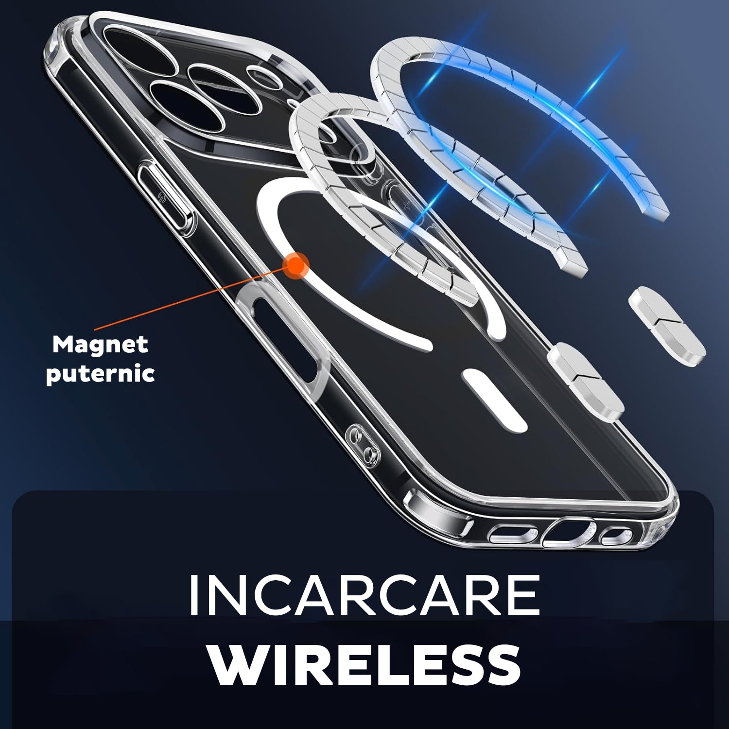 Carcasa transparentă DD Daden pentru iPhone 17 Pro Max, protecție antișoc, compatibilă MagSafe, TPUPolicarbonat