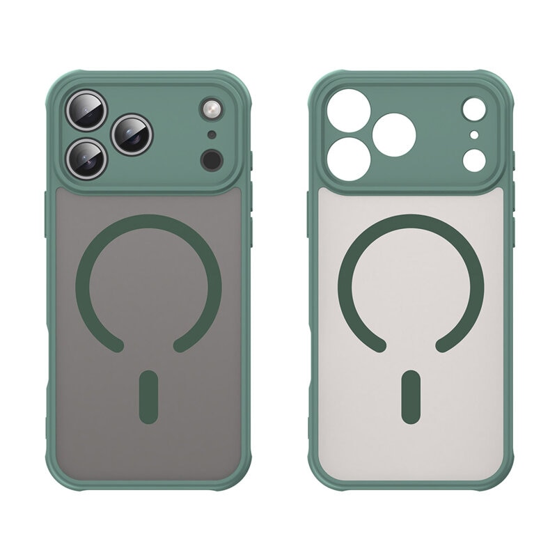 Husa pentru iPhone 17 Pro Max, Joyshell Frost Matte compatibil cu MagSafe, Protectie Completa, Verde