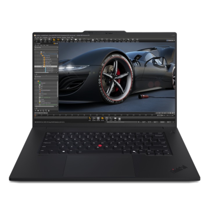 Laptop Lenovo ThinkPad P1 Gen 7, 16" WQXGA, 32GB RAM, 1TB SSD, dedikált grafika, fekete