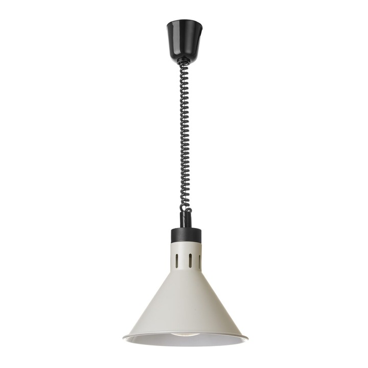 Kúpos hősugárzó lámpa, HENDI, fehér, átmérő 275x(Ma)250mm, 230V/250W